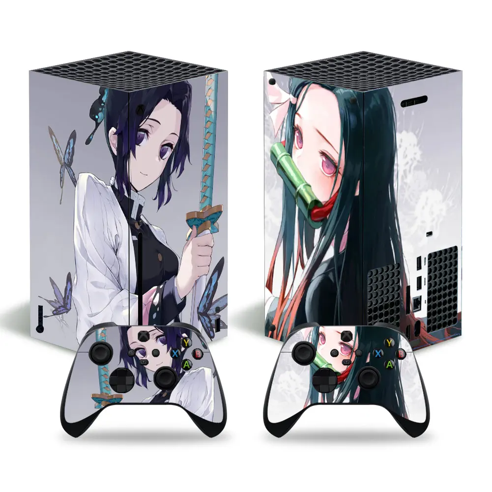 

Ghost Killing Blade Style Skin Sticker Decal Cover for Xbox Series X Console and 2 Controllers Xbox Series X Skin Sticker Viny 1