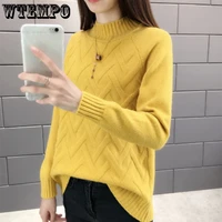 sweaters women turtleneck pullovers female knitted oversize sweater long sleeve autumn winter bottoming tops basic office 2021