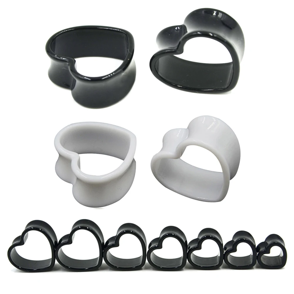 Пирсинг уха серьги штепсельные вилки и тоннелей 2 шт Любовь Сердце акриловый стул