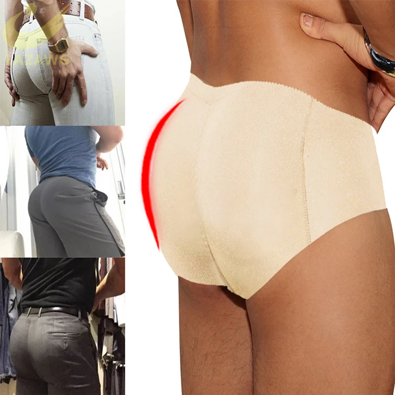 LAZAWG Mens Shaper Padded  Hip Enhancer Slimming Underwear Fake Buttocks Shapewear Butt Lifter Shorts Booty Padding Panties