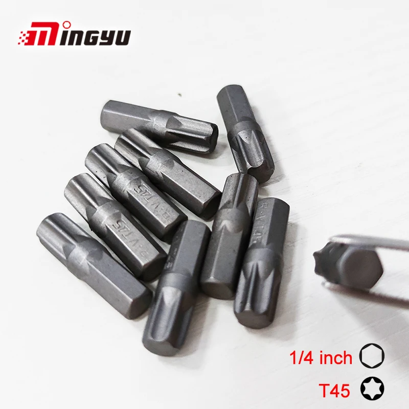 Набор наконечников для отверток Torx T45 хвостовик 1/4 дюйма 25 мм 10 шт. | Инструменты