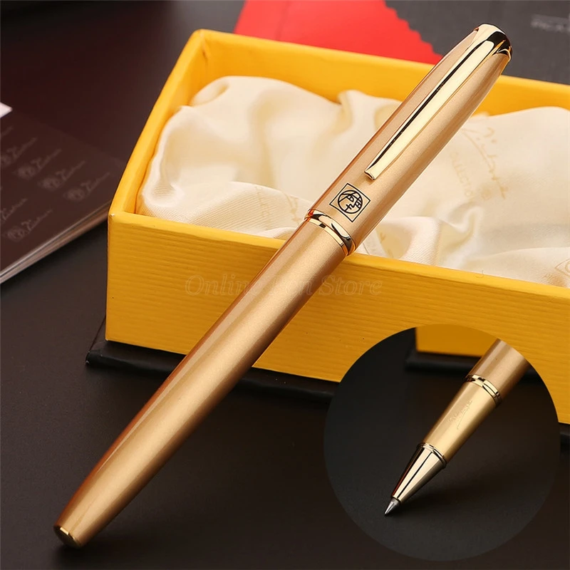 

Picasso 916 Malage Series Golden Metal Financial Roller Ball Pen Refillable Professional Office Stationery Writing Tool