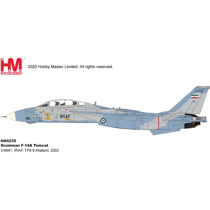 

May ha5235 F-14A F14 male cat fighter, Iran Air Force, TFB 8 Khatami, 2003