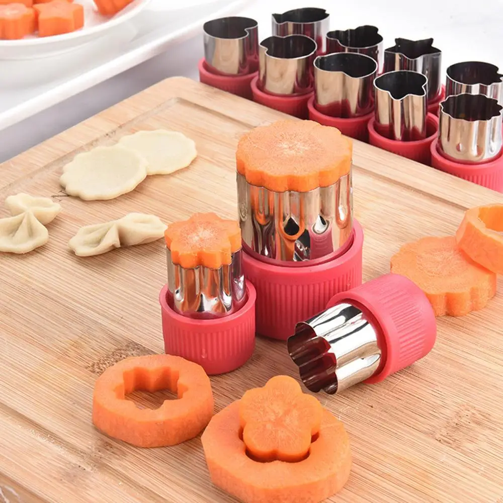 12 шт./компл. из нержавеющей стали в форме цветка машина для резки риса овощей и