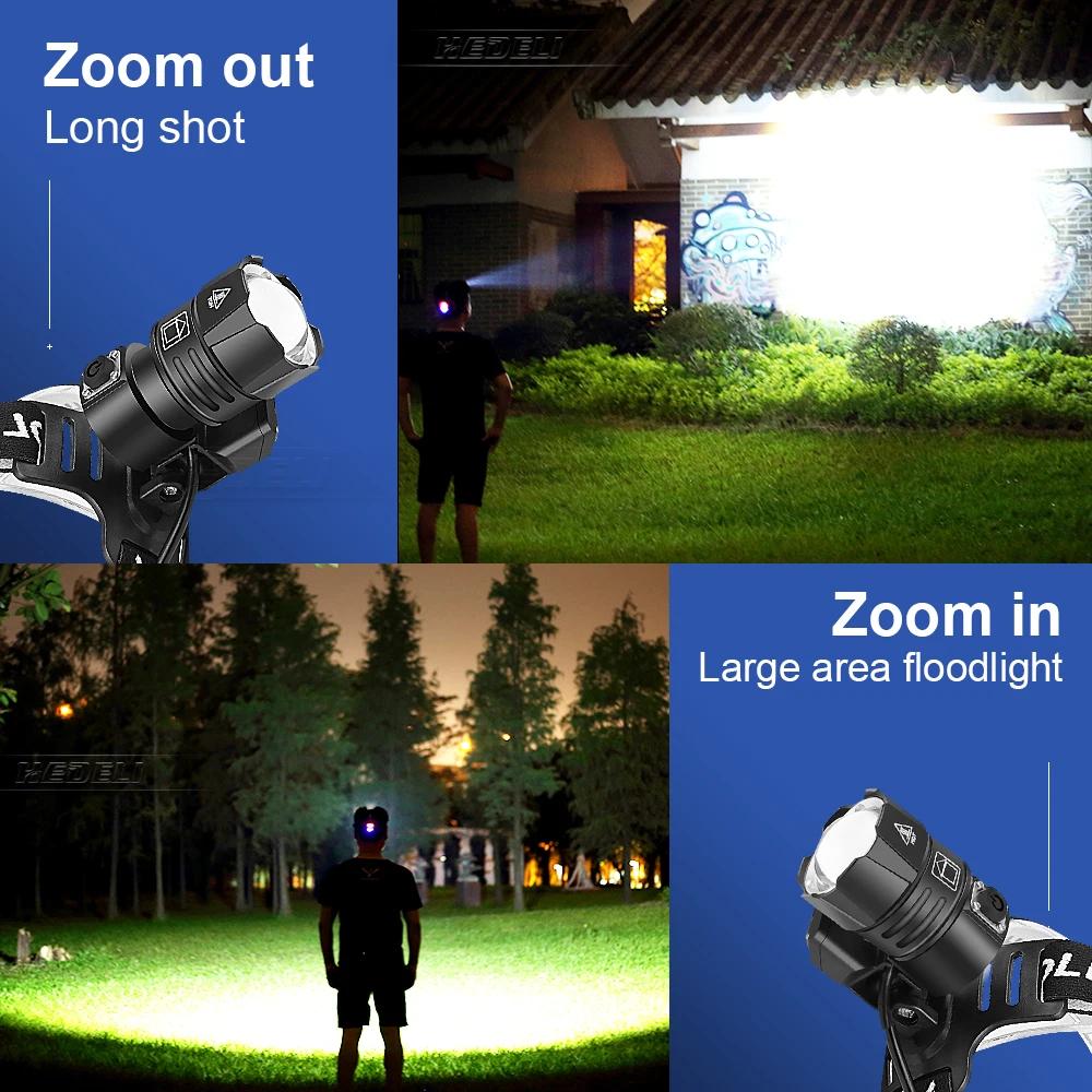 

Led Headlamp XHP160+COB Powerful LED Headlight 18650 Rechargeable Head Lamp Usb Head Flashlight Head Light XHP90 Fishing Lantern