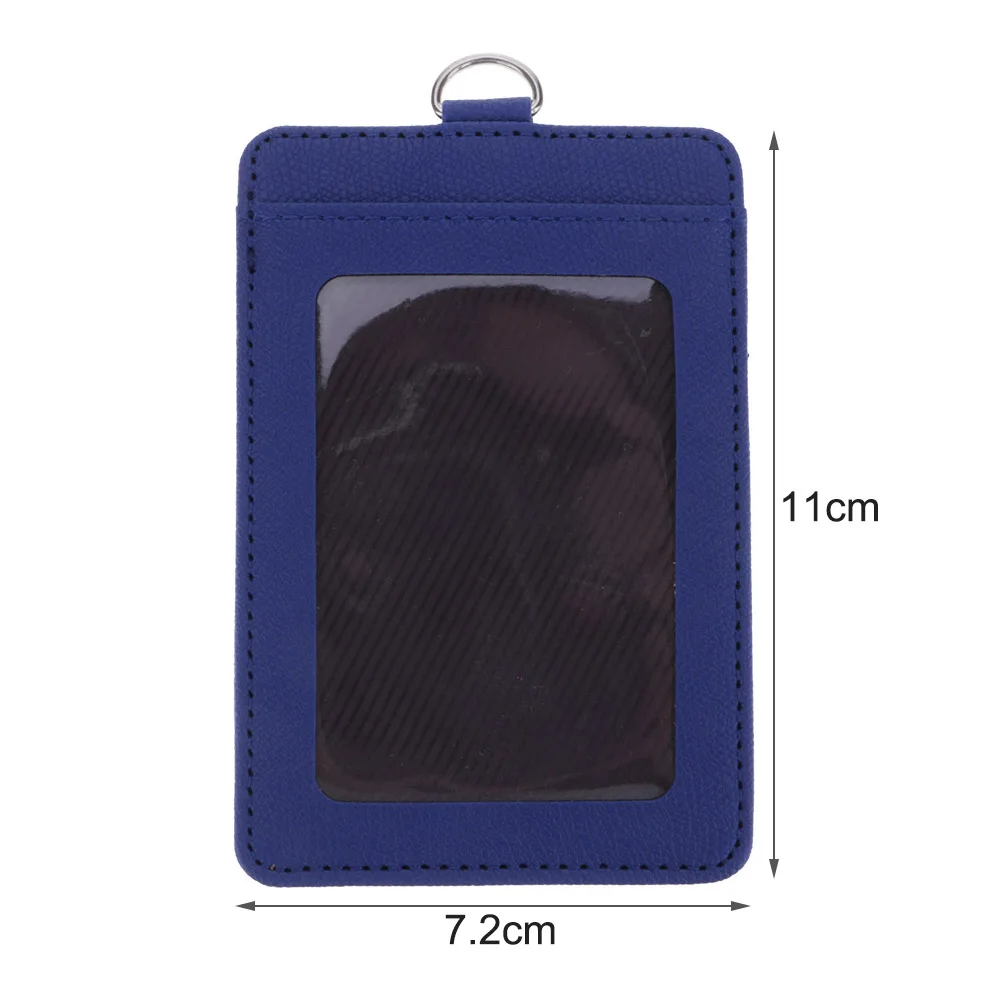 

Solid Credit Card Holder PU Leather Badge Holders With Neck Lanyard Cards Cover 11*7.2 Cm