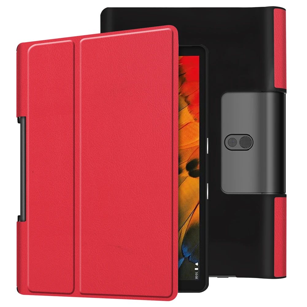 Red Чехол для lenovo Yoga Smart Tab YT-X705 10," чехол для планшета кожаный флип-чехол для lenovo Yoga Tab 5 YT-X705F защитный чехол - Цвет: Red