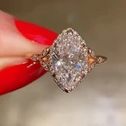 украшения 2021 бижутерия Женское Обручальное кольцо из сплава с покрытием из розового золота, инкрустированным цирконием, модное и элегантное женское кольцо, тренд в 2021 году