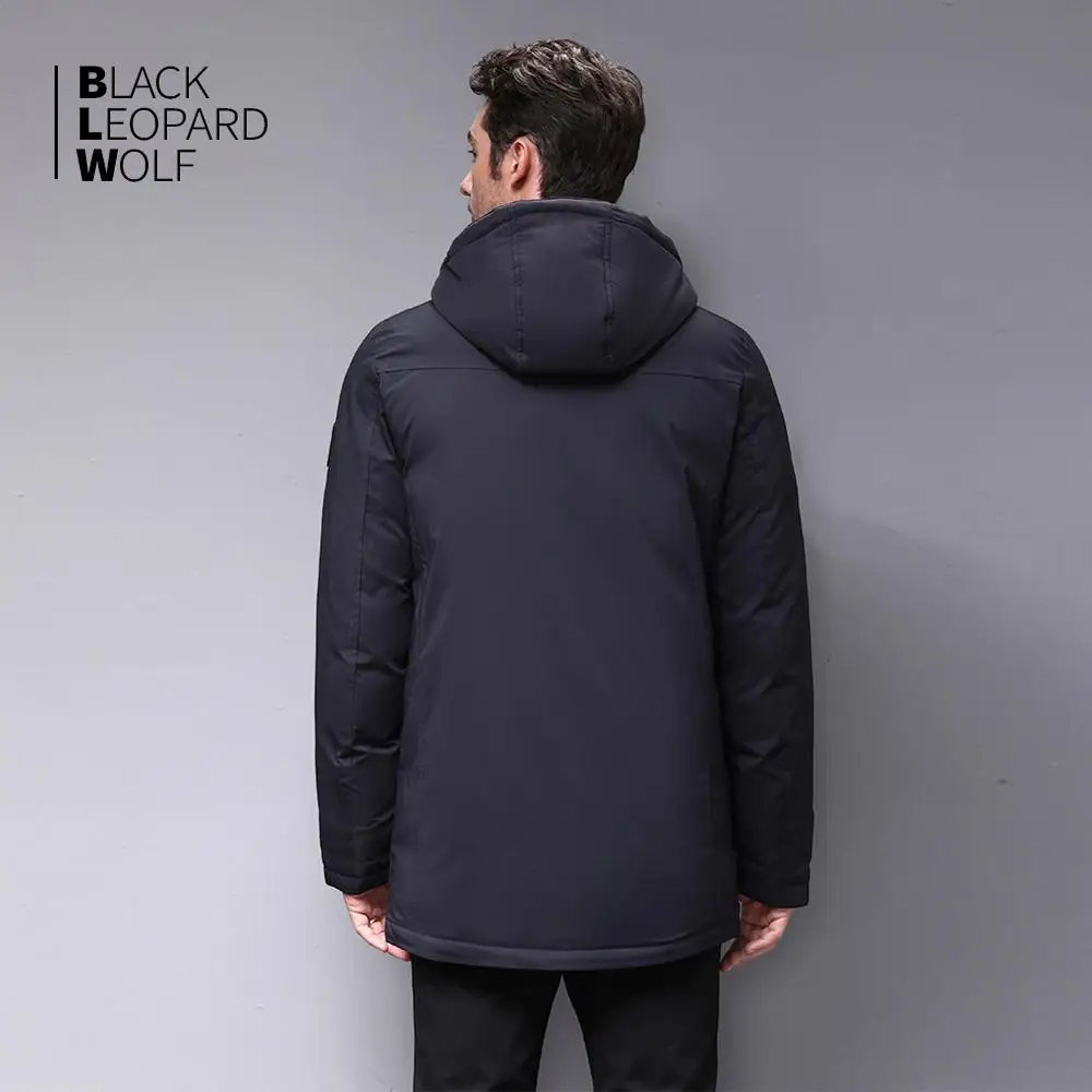 Blackleopardwolf 2019 Зимняя мужская модная куртка толстая парка для мужчин аляска съемная