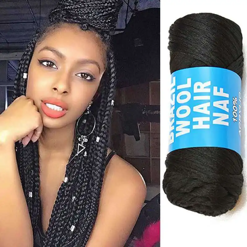 

1pc Polypropylene African Hair Yarn for Braiding Hairs Synthetic Fiber Wig Line DIY Manual Silk Knitting Accessories