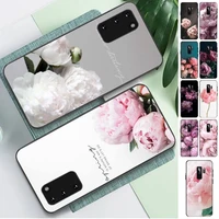 fhnblj peonies beautiful flower phone case for samsung s10 21 20 9 8 plus lite s20 ultra 7edge