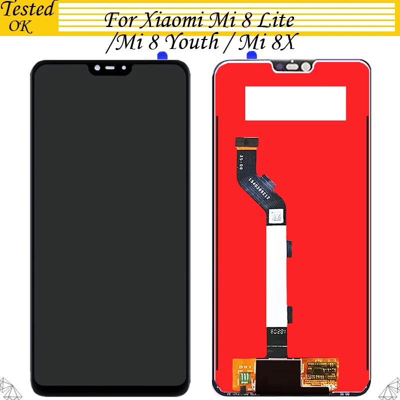 6.26'' LCD For Xiaomi Mi 8 Lite Display Touch Screen Digitizer 100% Tested Working Assembly Youth / 8X | Мобильные телефоны