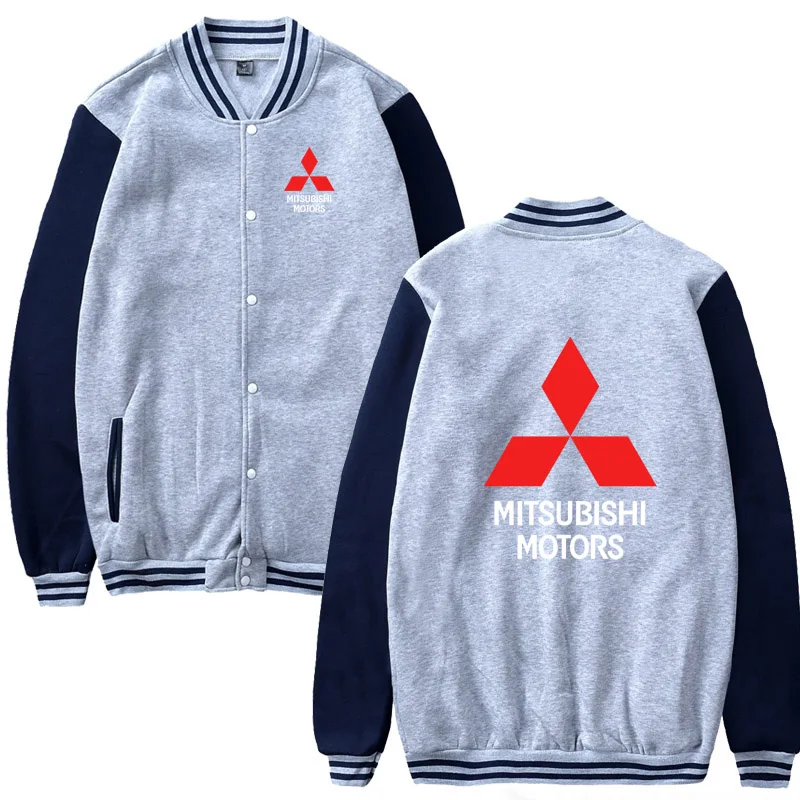 

2021 Mens Baseball Jacket Mitsubishi Car Logo Print Casual Harajuku Sweatshirts Mens Baseball uniform Slim Fit Unisex Clothin