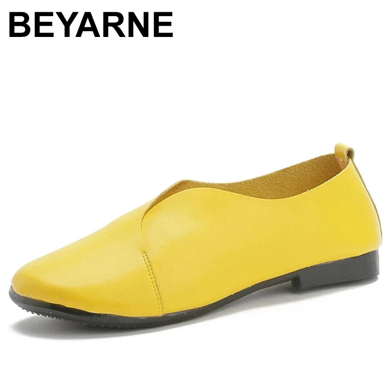 

Женские Кожаные Мокасины большого размера, с плоской подошвой