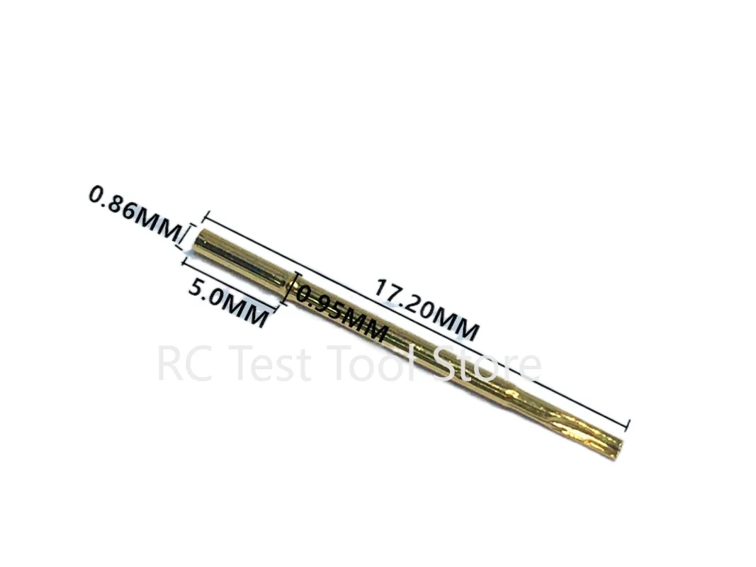 

100/Pack R50-3S NEW Hardware Accessories Metal Spring Probe Length 17.5mm Gold Tool Electronic Test Probe tubes