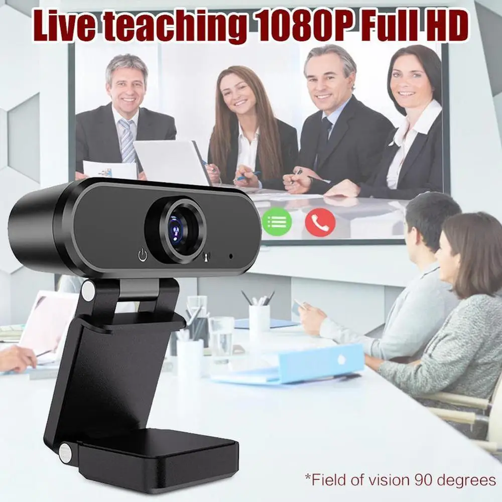 

1080P HD Webcam web camera Built-in Microphone Auto Focus 90 Angle of View webcam full hd 1080p camara web para pc