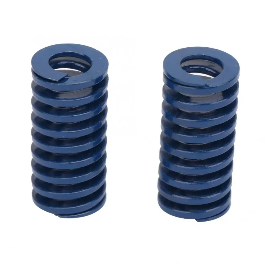 2 шт. пружина для пресс форм легкая нагрузка спиральная компрессионная синяя OD 22
