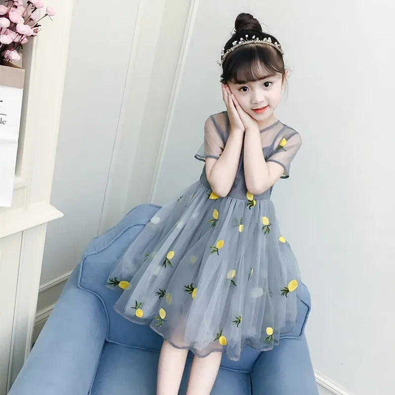 Детское платье с цветочным рисунком и платья для девочек новая модель в