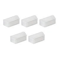uxcell 5pcs vga port silicone protectors cap cover anti dust for db9 rs232 15mmx7mm clear