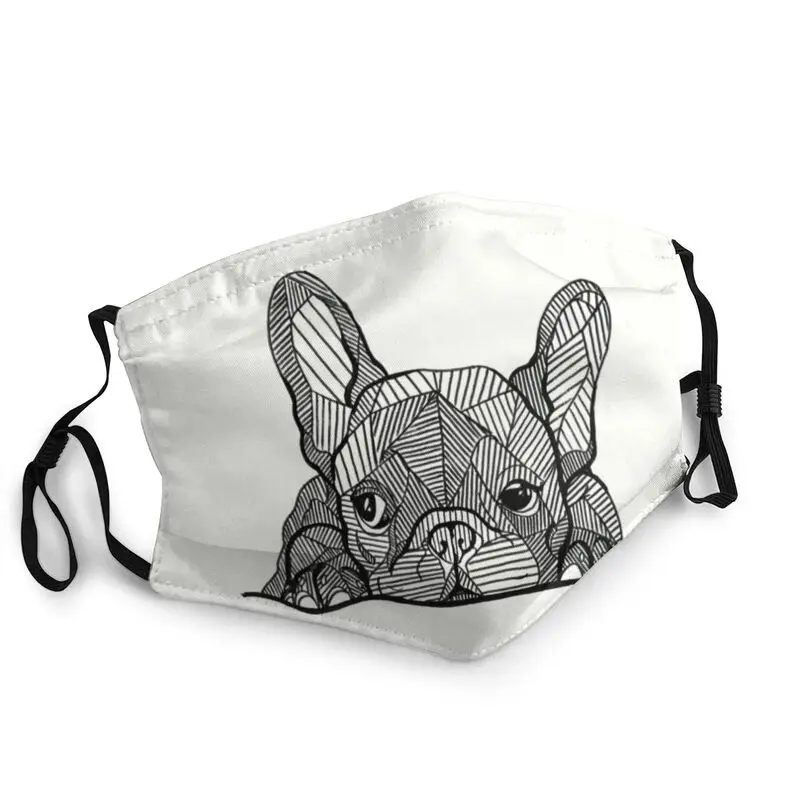 

French Bulldog Puppy Facial Washable Unisex Adult Frenchie Face Mask Anti Dust Haze Protection Cover Respirator Mouth-Muffle