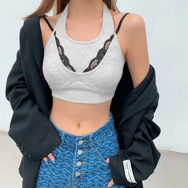 Для женщин Сексуальная Спортивная жилетка без рукавов с фальш вставкой