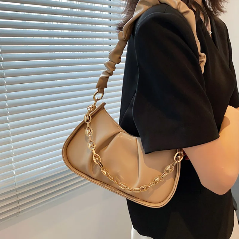 Leather Handbag 2023 Women's Brand Shoulder Bags Vintage Strap Sigle Shoulder Bag For Women Fashion Leather Chain Crossbody Bag