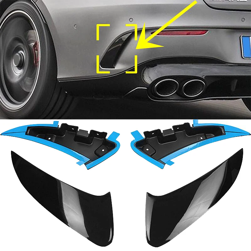 Glossy Black Rear Bumper Spoiler Canard Splitter for Mercedes-Benz W118 C118 CLA35 CLA45 CLA180 CLA200 CLA250 AMG 2020+ | Автомобили и