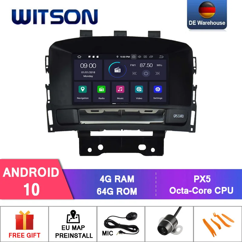 Германия запас! WITSON Android 10 автомобильный dvd плеер для OPEL ASTRA J аудио GPS DVD 4 Гб RAM + 64 FLASH
