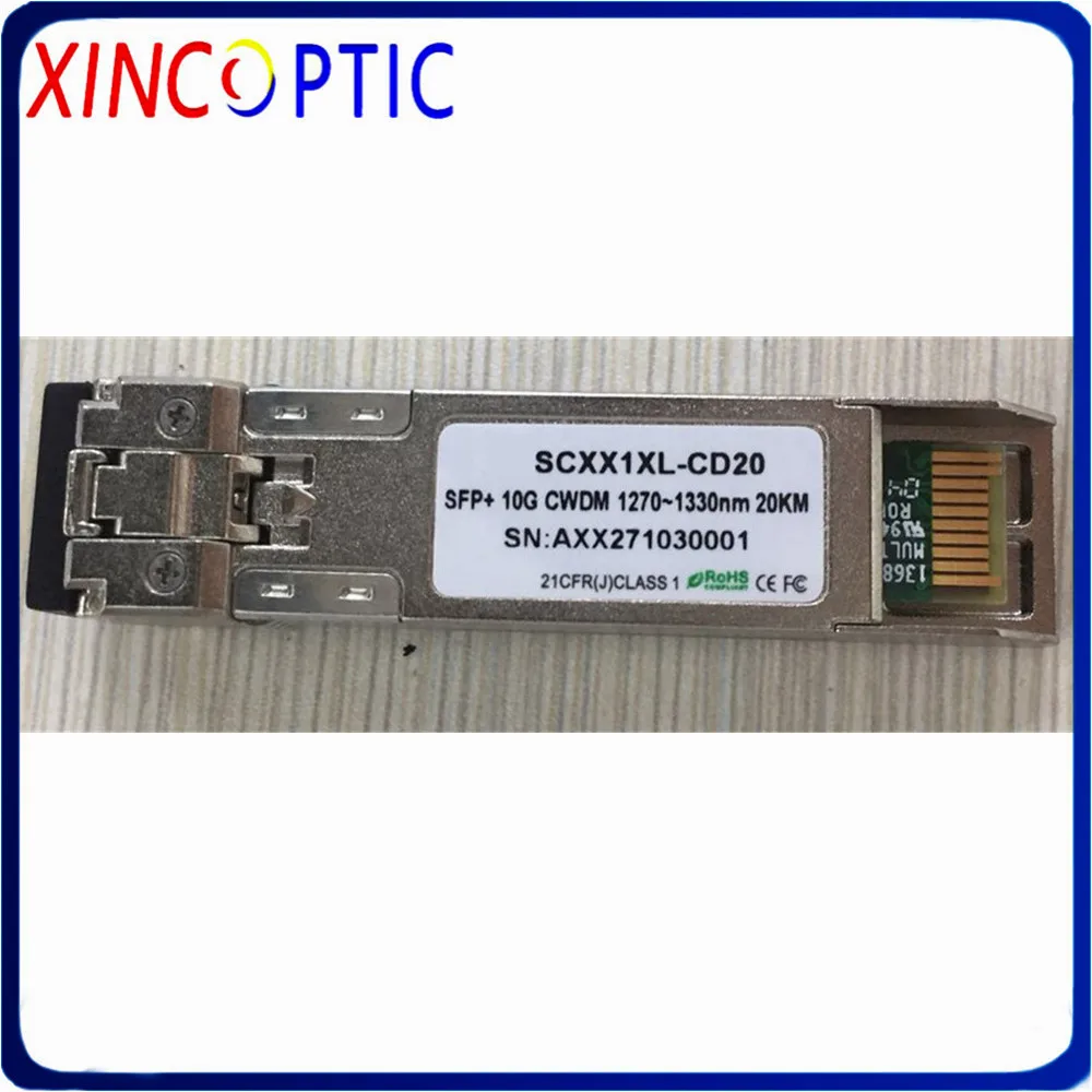 10G CWDM SFP + 80 км 40 1470 ~ 1610 нм 16 дБ EML 24 модуль LC волоконно-оптический трансивера |