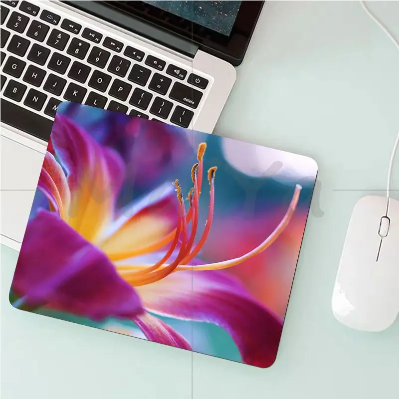 

MaiYa High Quality red lily flower Customized laptop Gaming mouse pad Smooth Writing Pad Desktops Mate gaming mouse pad