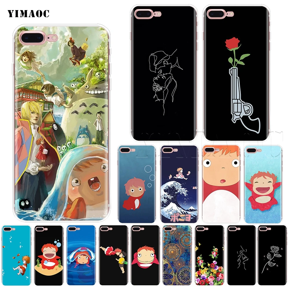 Мягкий силиконовый чехол YIMAOC Ponyo на скале для iPhone 11 Pro XS Max XR X 8 7 6 6S Plus 5 5s se |