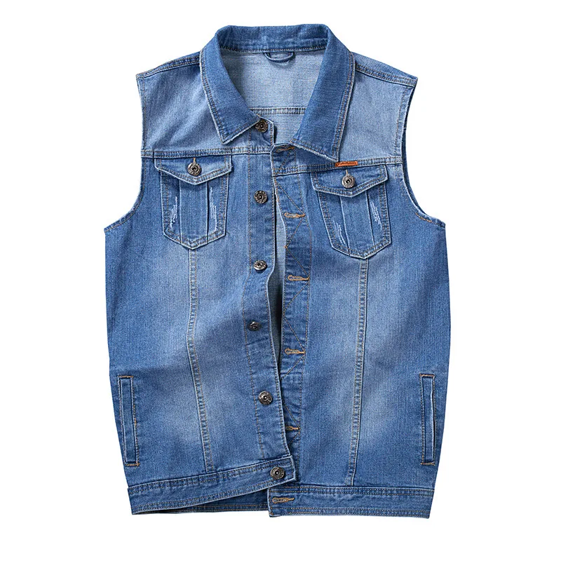 

men's vest cowboy vests loose coat of cultivate morality elastic fatty han edition sleeveless vest waistcoat jacket