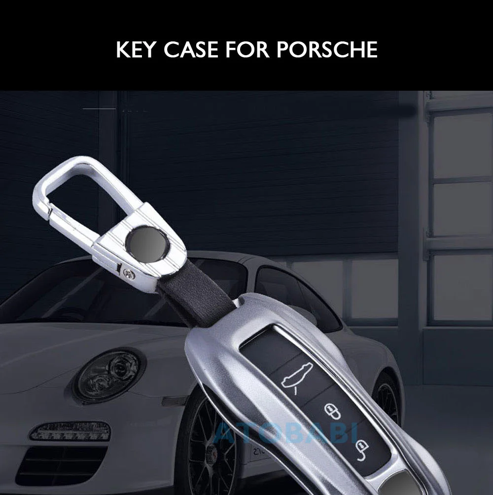 Алюминиевый сплав автомобильный чехол для ключей для Porsche Panamera Cayenne сумка для ключей пульт дистанционного Fob крышка защитная рамка-аксессуар