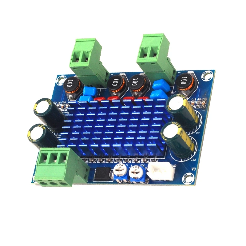 

High Power Digital Hifi Power Amplifier Board XH-M572 TPA3116D2 120W Chassis Dedicated Plug-In Input 5V-28V Output