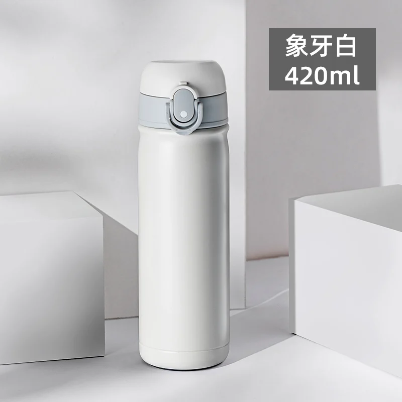 Travel Thermos Cup Vaccum Flask Bottle 500ml Stainless Double Wall Tumbler Thermo Water Simple Modern II50BWB | Дом и сад