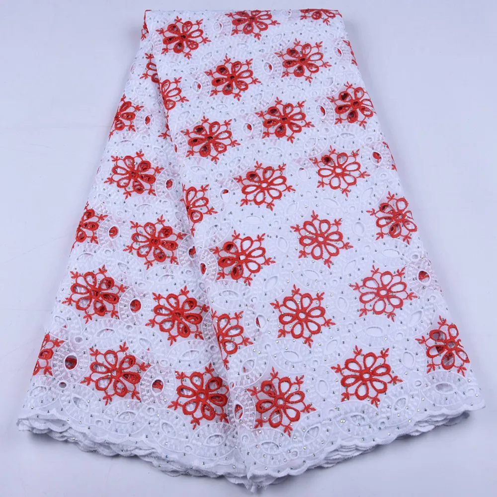 Новейший дизайн африканские сухие кружевные ткани Высококачественная хлопковая