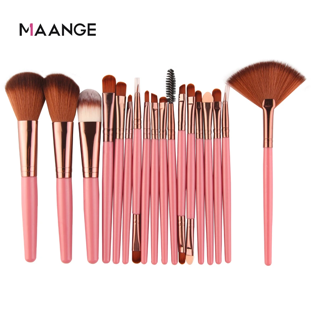 MAANGE 15/18/20 шт. набор кистей для макияжа пудра Румяна Тени бленды косметический Красота Макияж Кисти Набор инструментов Набор для макияжа бровей