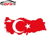 creative turkey car sticker flag map decal styling 15 6cm6 5cm