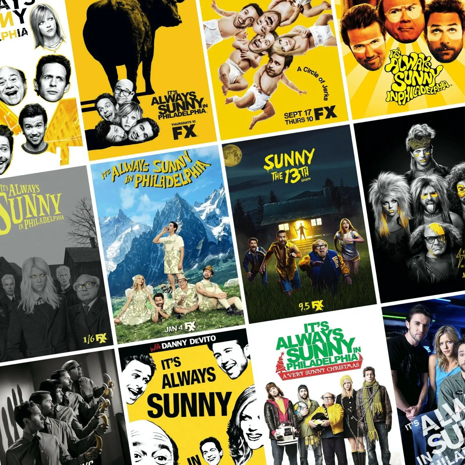 

IT’S ALWAYS SUNNY IN PHILADELPHIA TV Show Poster One Piece Poster Wall Art Home Decor Painting Room Decor