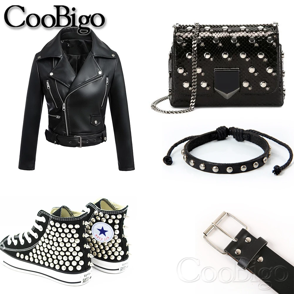 1000 комплектов заклепки-гвоздики круглые шипы для кожаных сумок ремней одежды