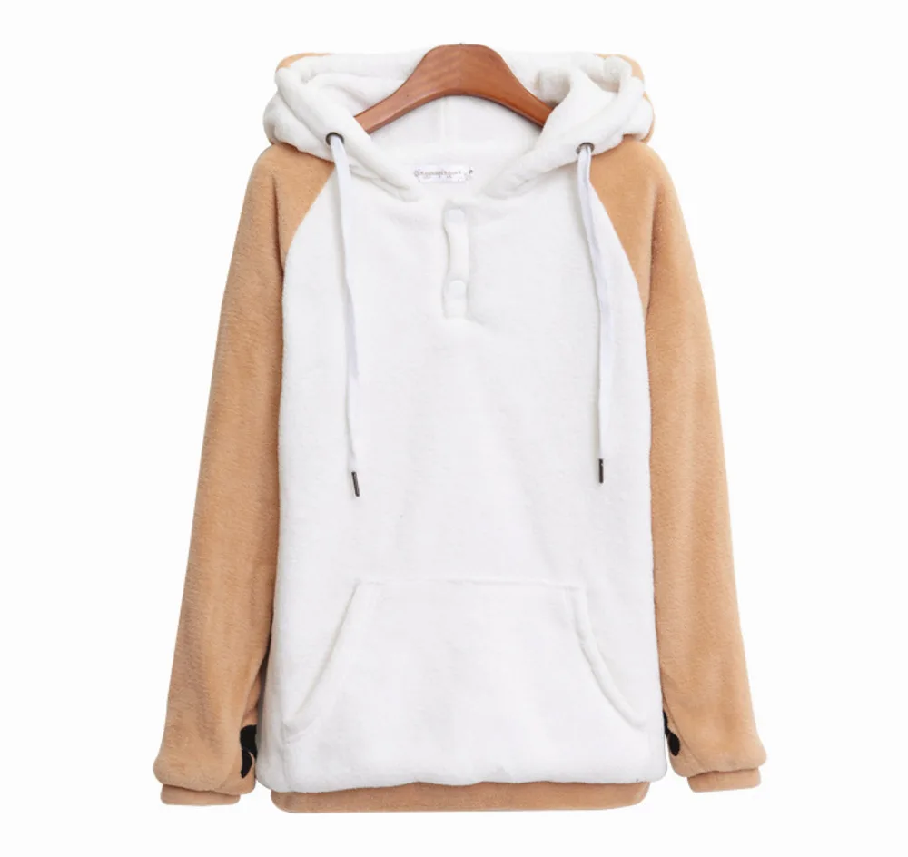 Harajuku Shiba Inu Doge Sweatshirts Women Japanese Kawaii Animal Hooded 3D With Ears Pullover Cartoon Cosplay Costumes |