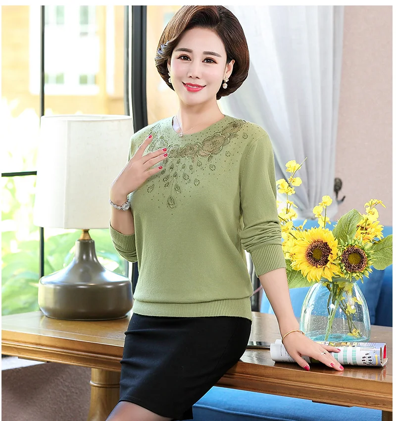 2019 осень и Новинка зимы среднего возраста Женский вязаный свитер из смешанной