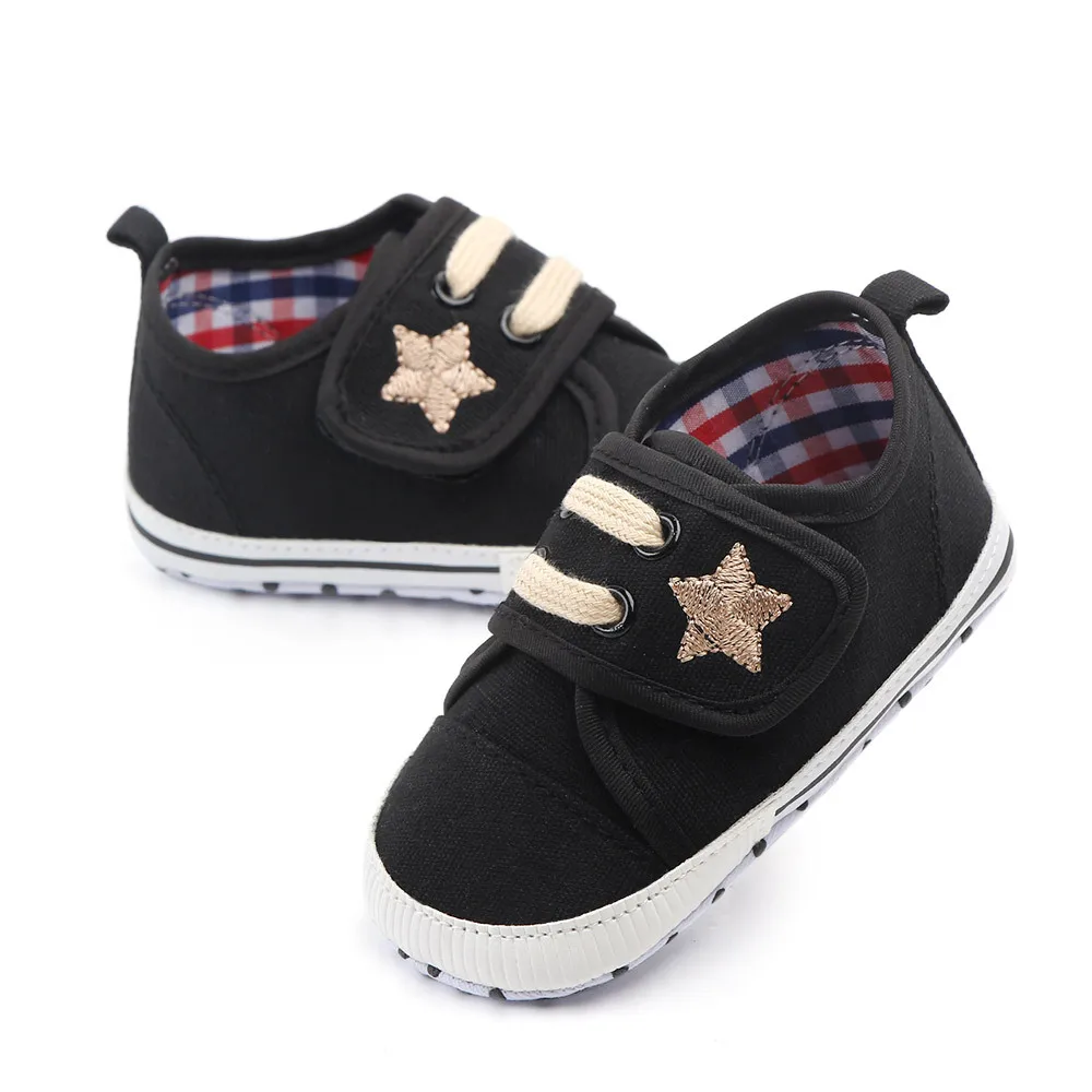 

Unisex Boys Girls Shoes Canvas Anti-Slip Sneakers Striped Classic Shoes Loafers Casual Soft Trainers Prewalker
