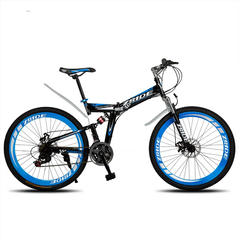 Günstig Mountainbike 24 Zoll 21/24/27/30 Speed Faltung Mountainbike Doppel Disc Bremse 2019 Neue Geeignet Für Erwachsene