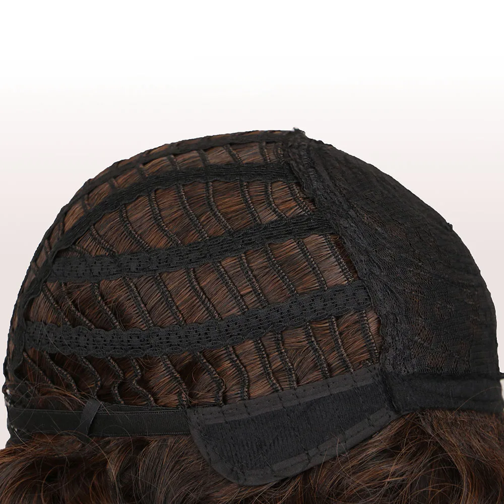 

WHIMSICAL W Short Hair Afro Curly Wigs with Bangs for Women Big Bouncy Fluffy Curly African Ombre Wig High Temperature