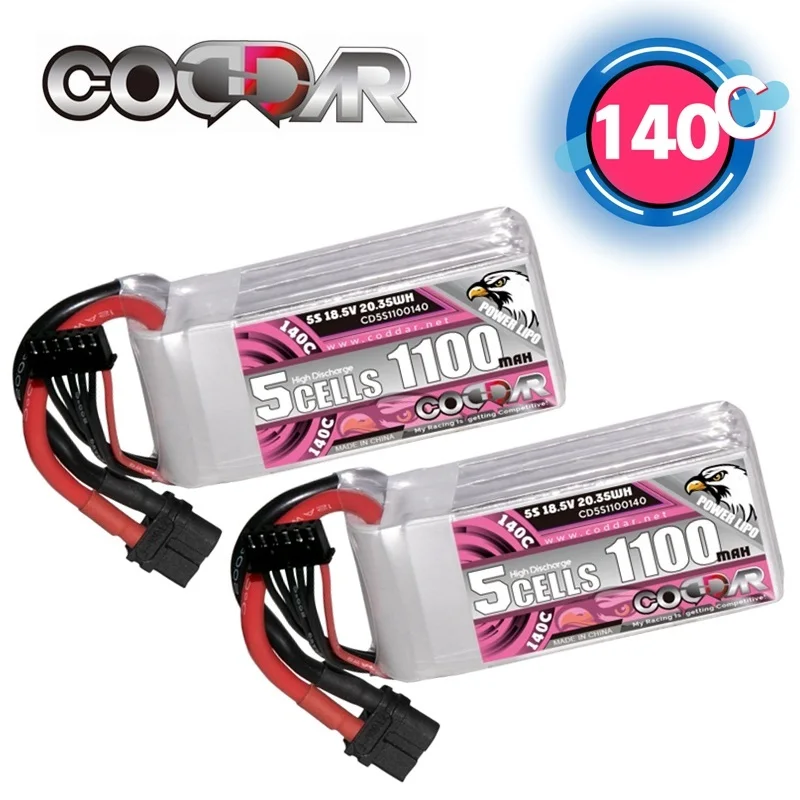 

1/2/3/4/5 шт. CODDAR 18,5 в 1100 мАч 5S 140C литиевая батарея для 1:8 1/8 RC Car Four Drive Off-Road Boat for FPV, вертолет-Дрон