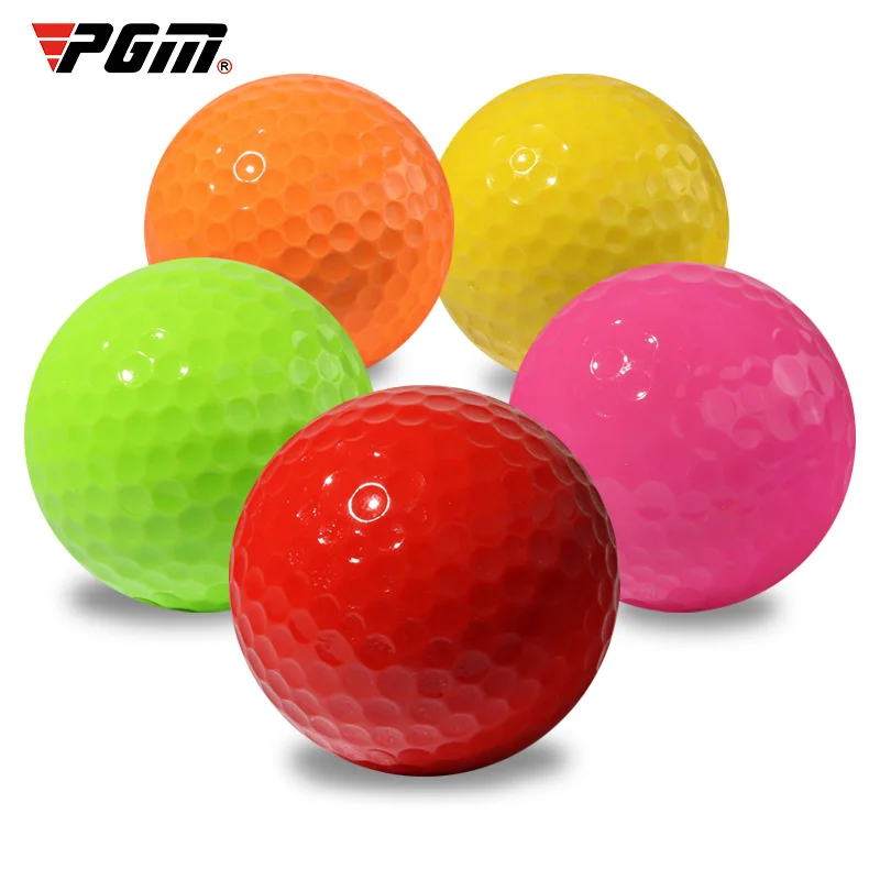 

100 pcs 45g Professional 2 Layer Structure Colorful Golf Balls Swing Putter Club Match Level Training Ball Gift Rainbow Ball