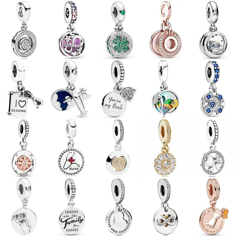 Pandora сверкающие бусины-подвески с логотипом &amp короной O Infinity Hearts Clover Owl