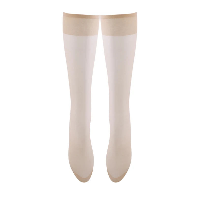 Сексуальные женские чулки средней длины 2 цвета s черный/телесный однотонные до