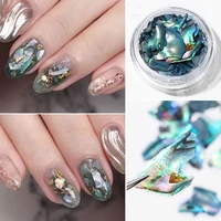 nail art holographic glitter shell sequins iridescent flakes sticker manicure nail art supplies